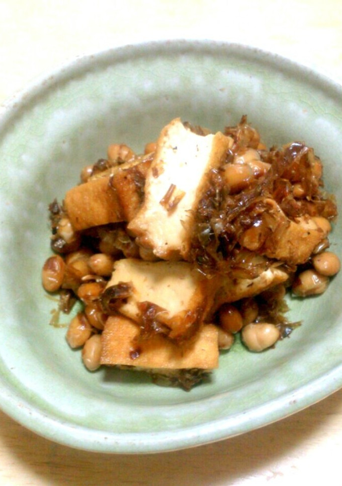 大豆と厚揚げの土佐煮-レシピのメイン写真