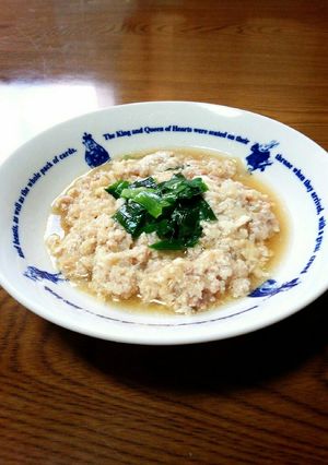 簡単♪豆腐と豚ミンチのレンチン蒸し♬-レシピのメイン写真