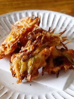 ネギの青いところで。鶏胸肉のかき揚げ-レシピのメイン写真