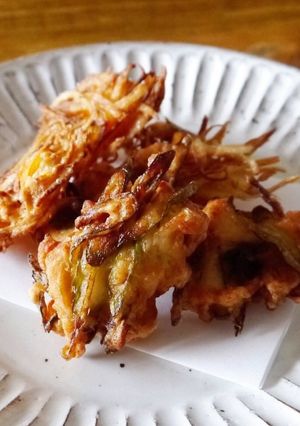 ネギの青いところで。鶏胸肉のかき揚げ-レシピのメイン写真