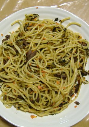 高菜と牛肉の炒めパスタ-レシピのメイン写真