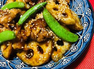 ご飯が進む！豚コマとレンコンの甘酢炒め★-レシピのメイン写真