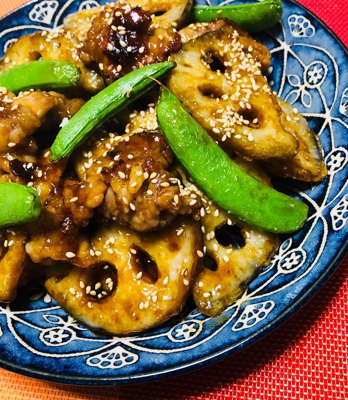 ご飯が進む！豚コマとレンコンの甘酢炒め★-レシピのメイン写真
