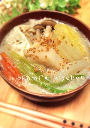 ごまみそ豆乳鍋♡簡単激ウマ〜♡-レシピのメイン写真