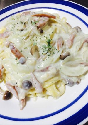 濃厚♪クリームパスタ-レシピのメイン写真