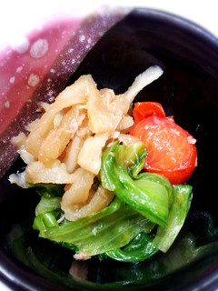 簡単!レタスとトマトの切り干し大根煮-レシピのメイン写真