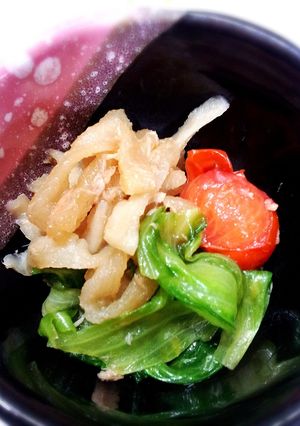 簡単！レタスとトマトの切り干し大根煮-レシピのメイン写真