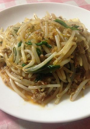 ごはん片手に、シャキッと麻婆もやし-レシピのメイン写真