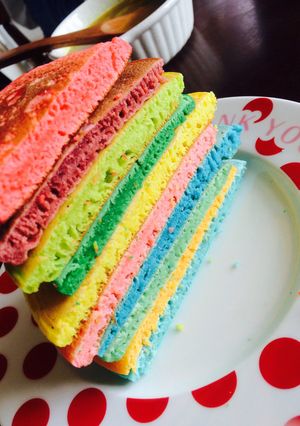 【楽しい！】七色ホットケーキ-レシピのメイン写真