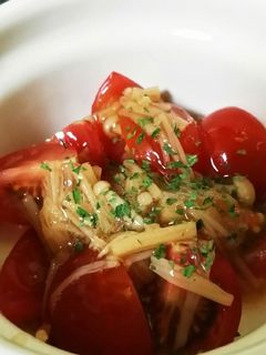 なめ茸とトマトの和え物-レシピのメイン写真
