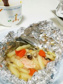 ♥離乳食完了期♥鮭のホイル焼き-レシピのメイン写真