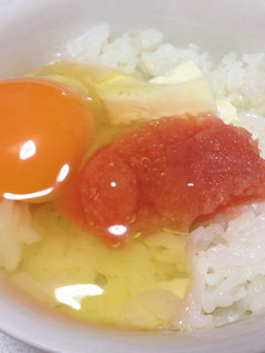 手抜き!たらこバター卵かけごはん-レシピのメイン写真