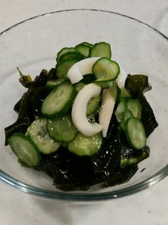 イカきゅうりワカメ酢の物-レシピのメイン写真