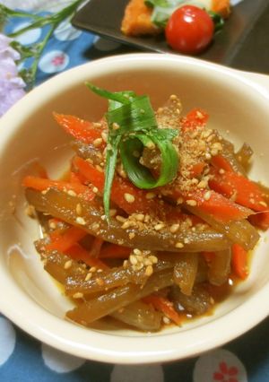簡単☆ご飯のおともにふきと人参のきんぴら-レシピのメイン写真