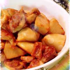 รูปของ こっテリ旨っ！里芋と鶏肉の照り焼き♬