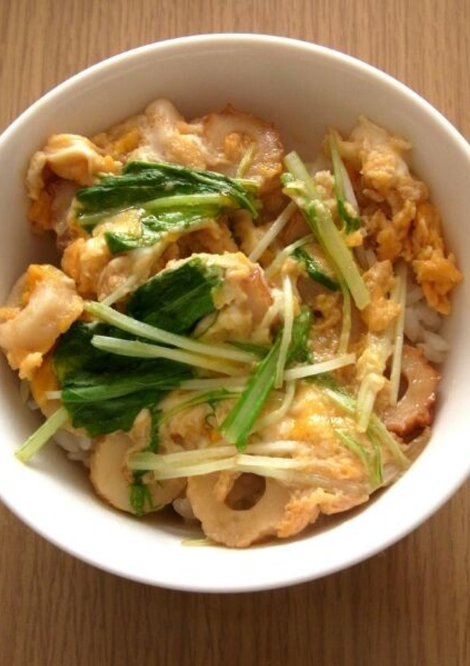 ちくわとみず菜の卵とじ-レシピのメイン写真