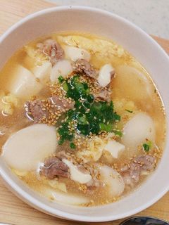 韓国餅/豚肉のトックスープ-レシピのメイン写真