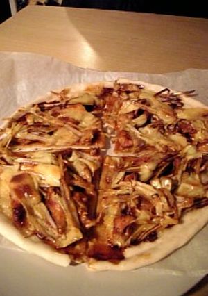 簡単☆照り焼きチキン＆ネギのピザ-レシピのメイン写真