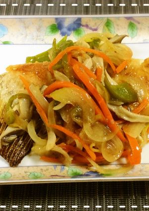 【減塩レシピ】カレイの野菜甘酢あんかけ-レシピのメイン写真
