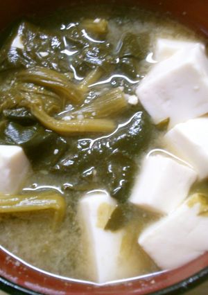 朝食に♪　簡単　ほうれん草 豆腐の味噌汁-レシピのメイン写真