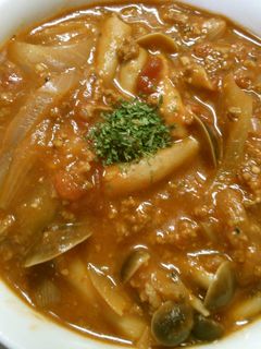 挽き肉と 玉ねぎ しめじの トマト煮込み-レシピのメイン写真