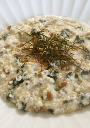 血液サラサラ♪えごま油で納豆の豆腐和え♡-レシピのメイン写真