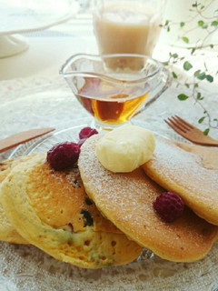 朝食に✾軽量カップで簡単パンケーキ-レシピのメイン写真