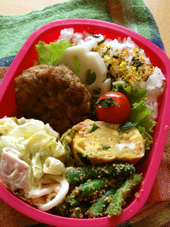 作り置きでレンコンハンバーグ弁当-レシピのメイン写真