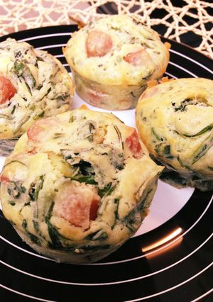 ほうれん草とチーズのおかずマフィン♪-レシピのメイン写真