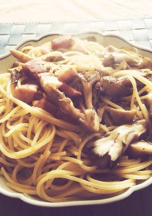 お手軽！ベーコンと舞茸のパスタ-レシピのメイン写真