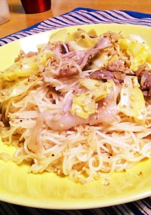 ズボラ飯♪フライパン一つで✨炒めそうめん-レシピのメイン写真