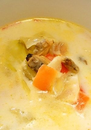 シーフードと野菜のチーズクリームスープ-レシピのメイン写真