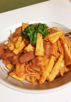 たけのことウィンナーのナポリタン-レシピのメイン写真