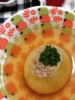 玉ねぎの肉詰めスープ-レシピのメイン写真