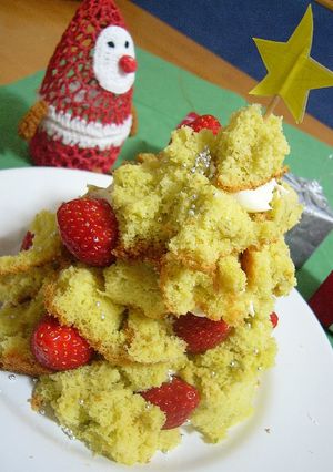 クリスマス♪アボカドシフォンツリー-レシピのメイン写真