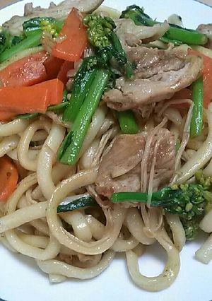 菜の花の焼きうどん☆-レシピのメイン写真