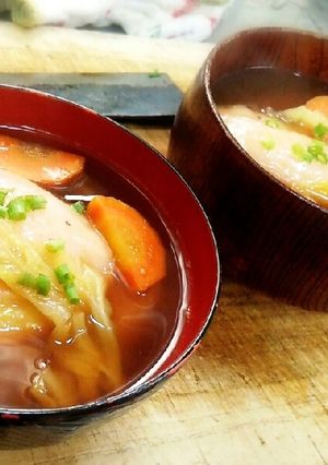 冷蔵庫の余り物で✿あったかお雑煮-レシピのメイン写真