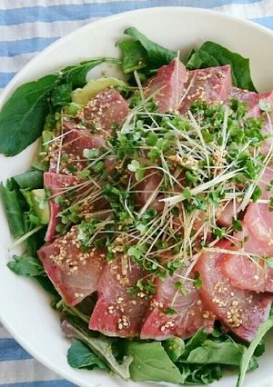 簡単!鰤の和風グリーンサラダ-レシピのメイン写真