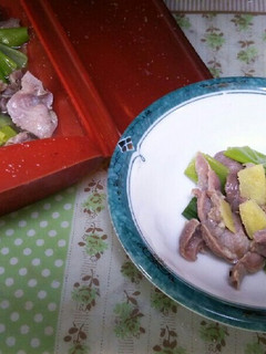 ~鶏の砂肝しおネギ&生姜スチーム~-レシピのメイン写真