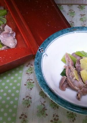 ~鶏の砂肝しおネギ&生姜スチーム~-レシピのメイン写真
