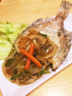 カレイの甘酢あんかけ♩野菜たっぷり-レシピのメイン写真