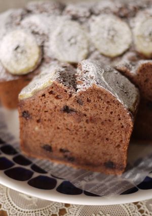 バナナとチョコチップの米粉パウンドケーキ-レシピのメイン写真