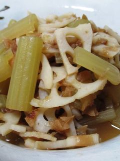 ふきとれんこんの梅煮-レシピのメイン写真