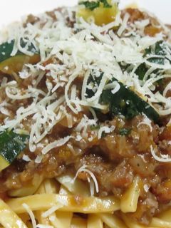 ズッキーニのミートソースパスタ-レシピのメイン写真