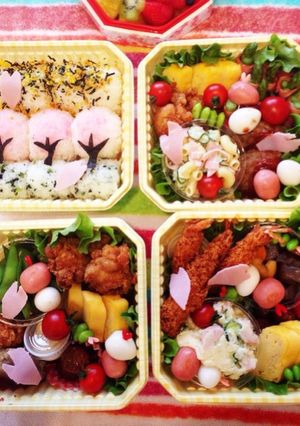 お花見弁当 桜のおにぎり-レシピのメイン写真