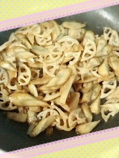 簡単…レンコンとごぼう炒め-レシピのメイン写真