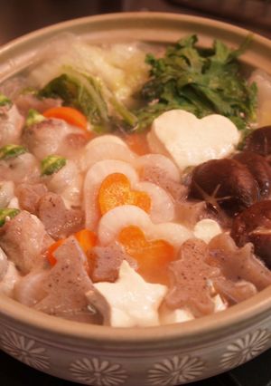 型抜き野菜鍋-レシピのメイン写真