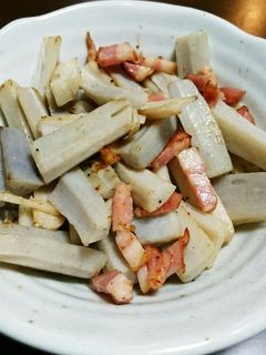 れんこんとベーコンの炒め物-レシピのメイン写真