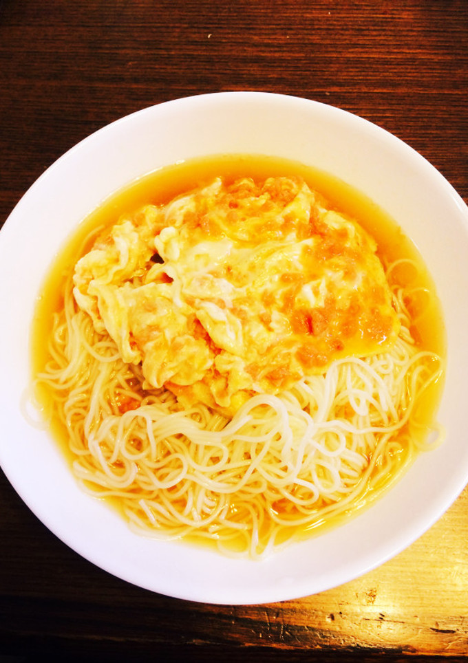 簡単！鮭フレークの炒り卵のせそうめん-レシピのメイン写真