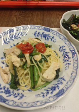 菜の花とトリハムのサッパリパスタ-レシピのメイン写真